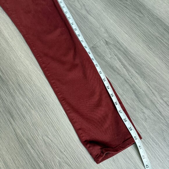 AG Adriano Goldschmeid Prima Cigarette Leg Pants Maroon Peak Size 29 - Picture 15 of 15